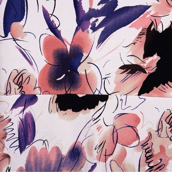 Maternity XL Pink Blush Brad Dress Short Sleeve Stretch Colorful Floral - Picture 10 of 12